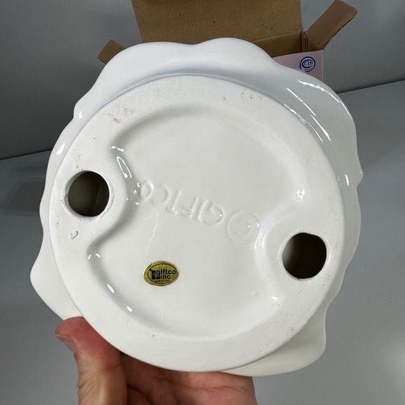 Vintage Easter Bunny Ceramic Candy Dish Egg Bowl Giftco w/ Box Spring Decor - Picture 4 of 13